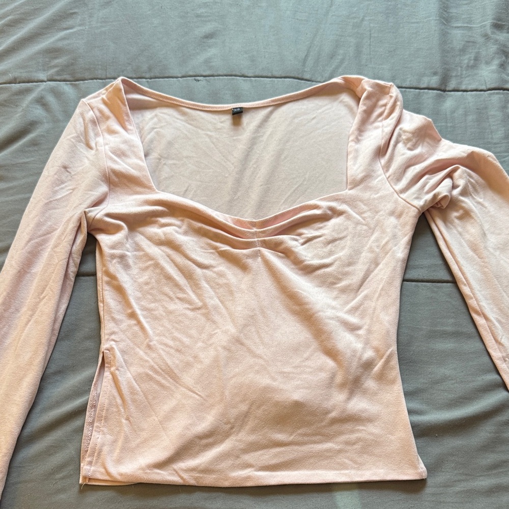 Elegant Pink Long Sleeve Women's Top